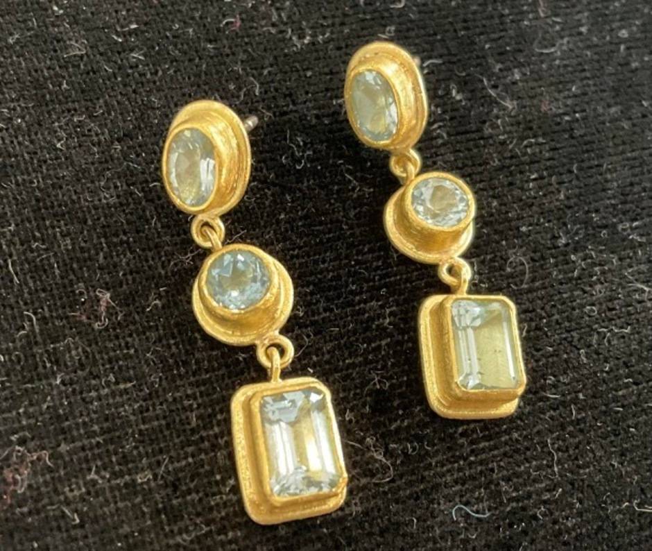 Aqua Dangle Earrings