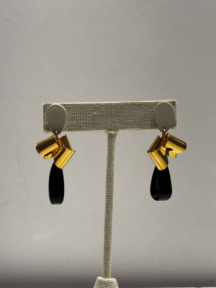 Folded Brass Drop Earrings 4