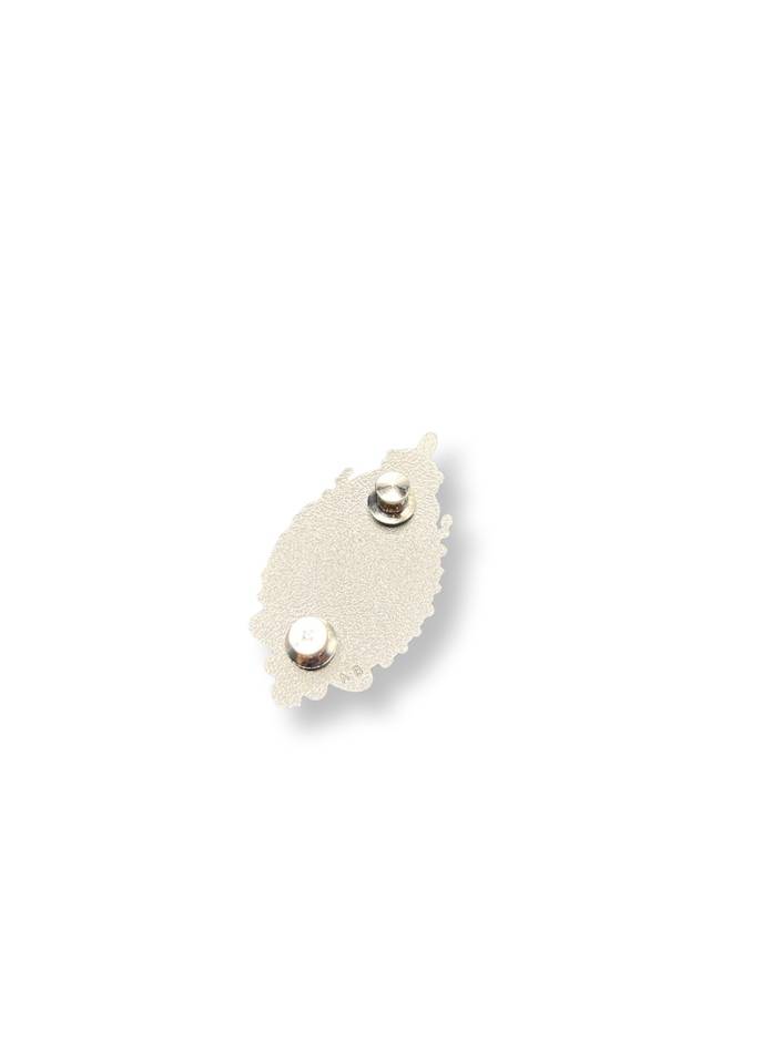 Iconic Badge Brass Brooch - Slate Grey