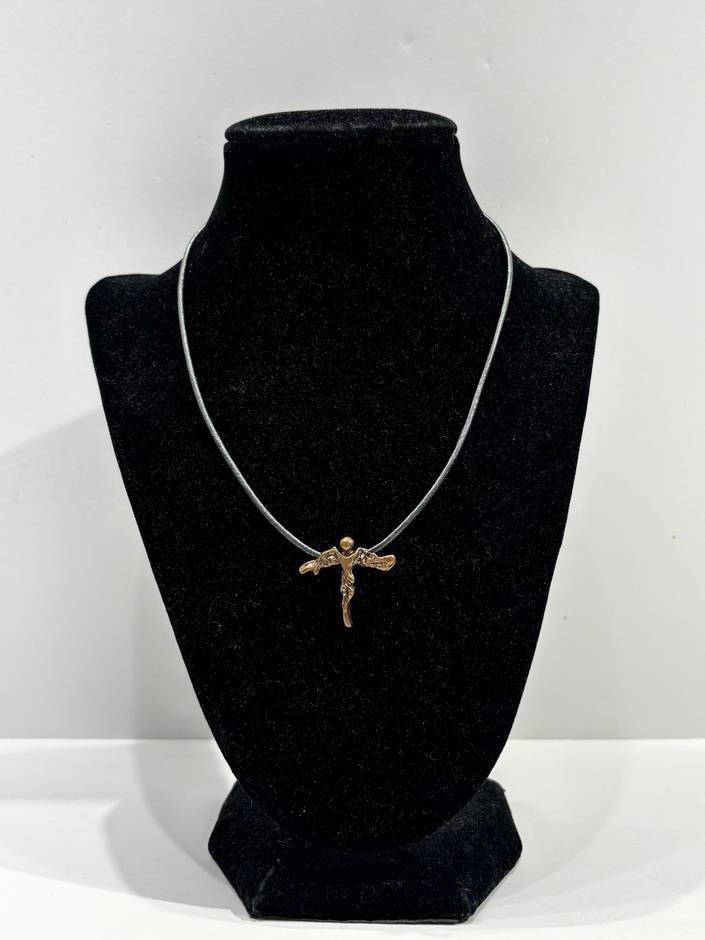 Small Bronze High Heart Angel Necklace