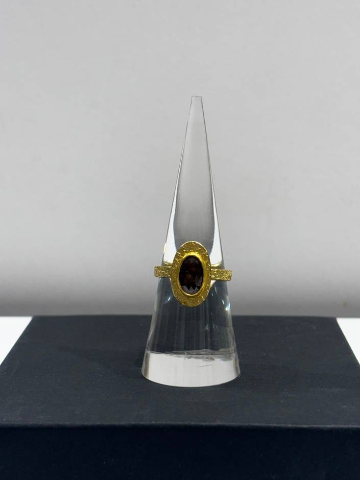 Oval Rose Cut Diamond Ring