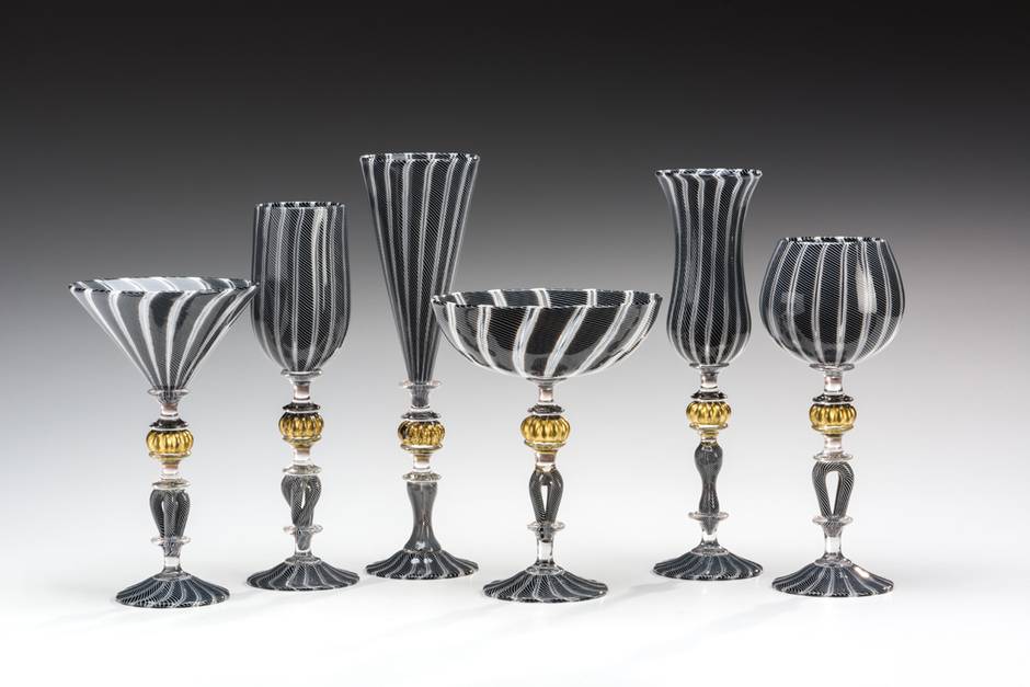Black Cane Goblets (Various Shapes)