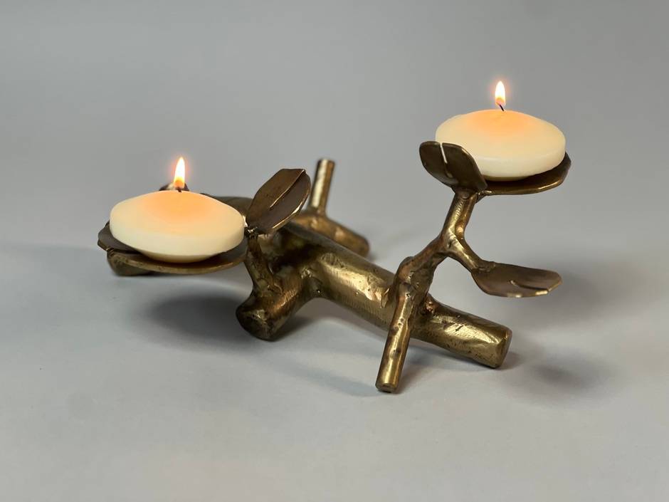 SeaGrape Double Candle Holder