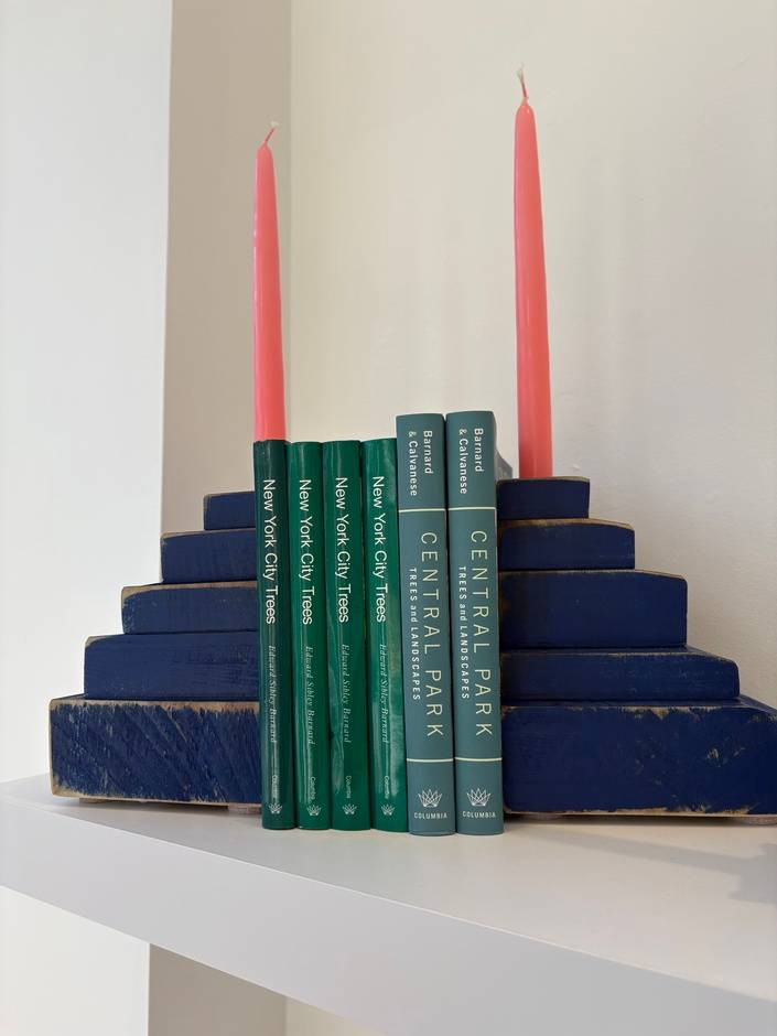 Blue Steps Candle Holder