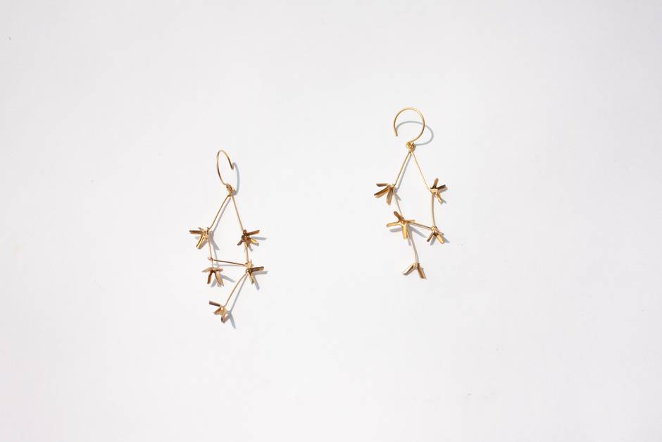 Flower Constellation Earrings - Gold