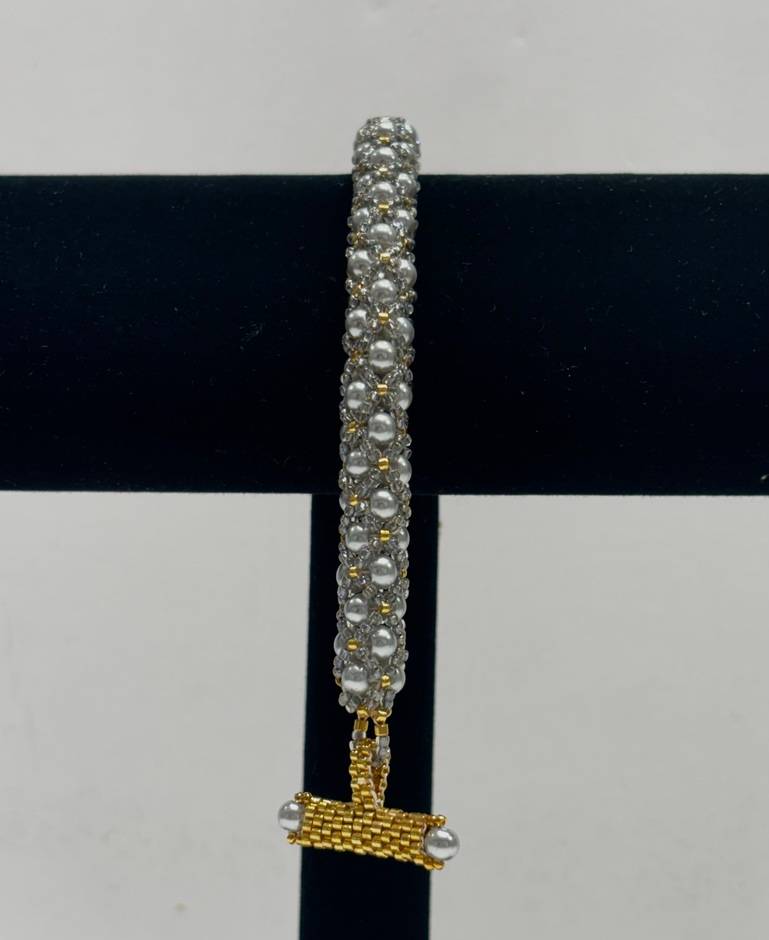 Silver Beaded Rope Bracelet