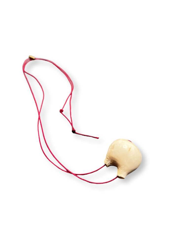 Gourd Bone Red String Necklace