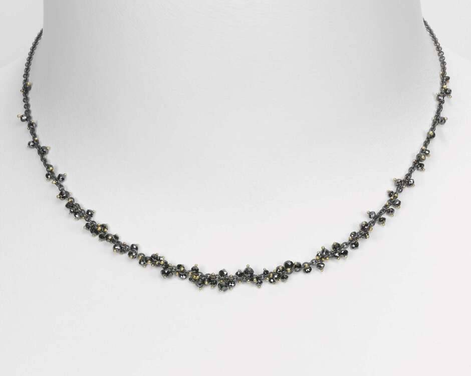Black Diamond Bead Necklace
