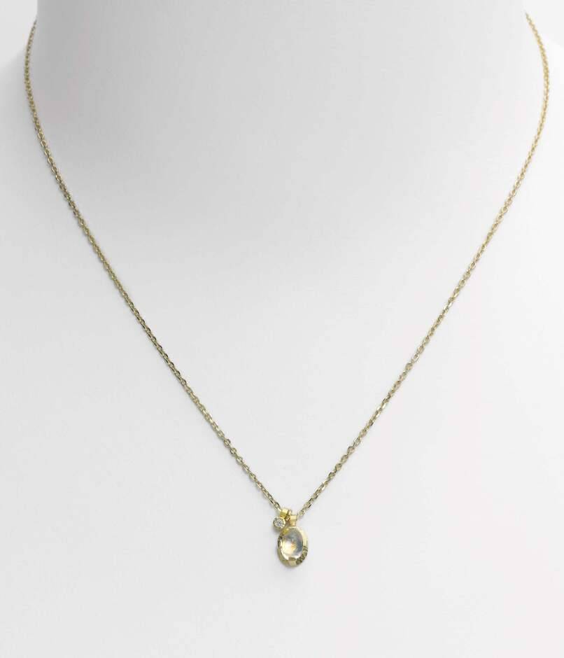 Small Hammered Halo Necklace