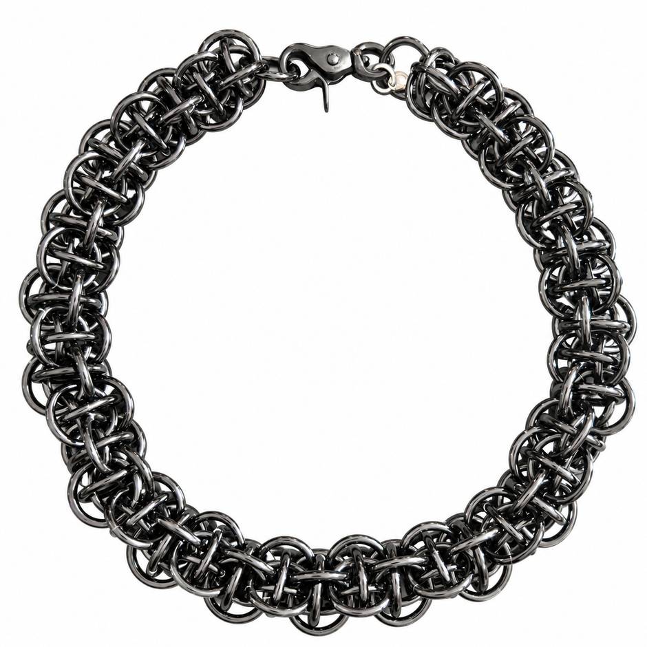 Earthworm Necklace - Black