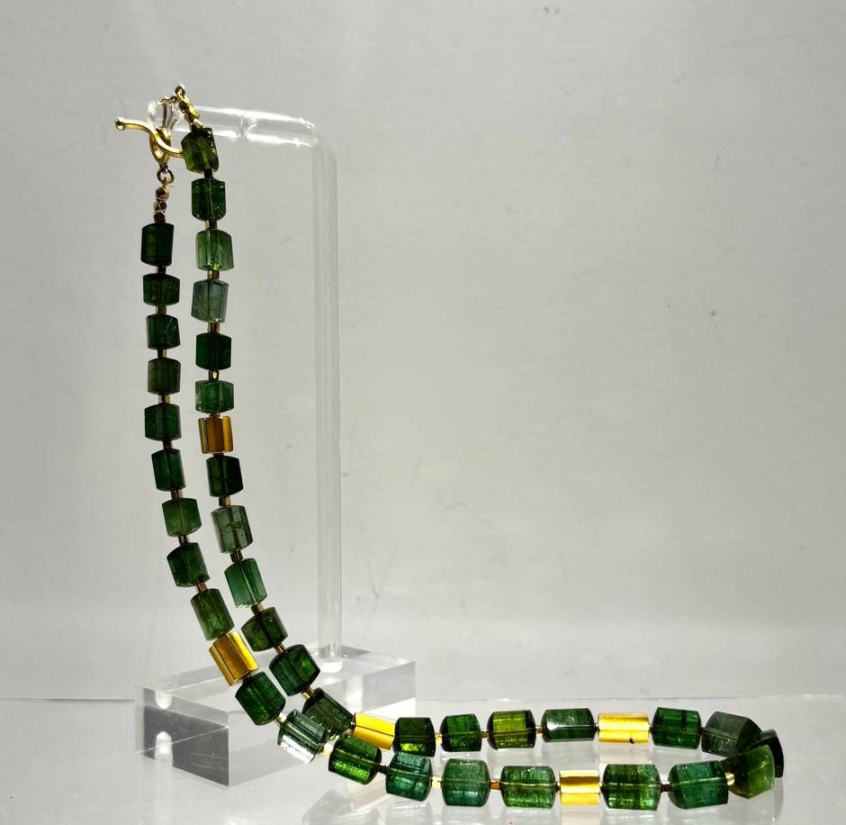 Tourmaline Crystal Bead Necklace