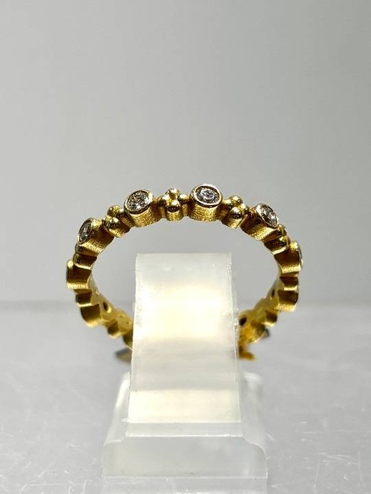 Quad Ring with 13 Diamonds