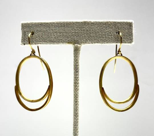 Round Swirl Drop Earrings
