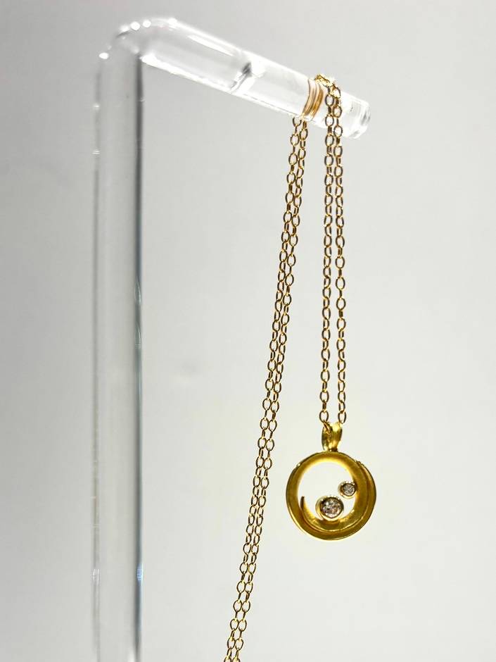 Diamond Swirl Necklace