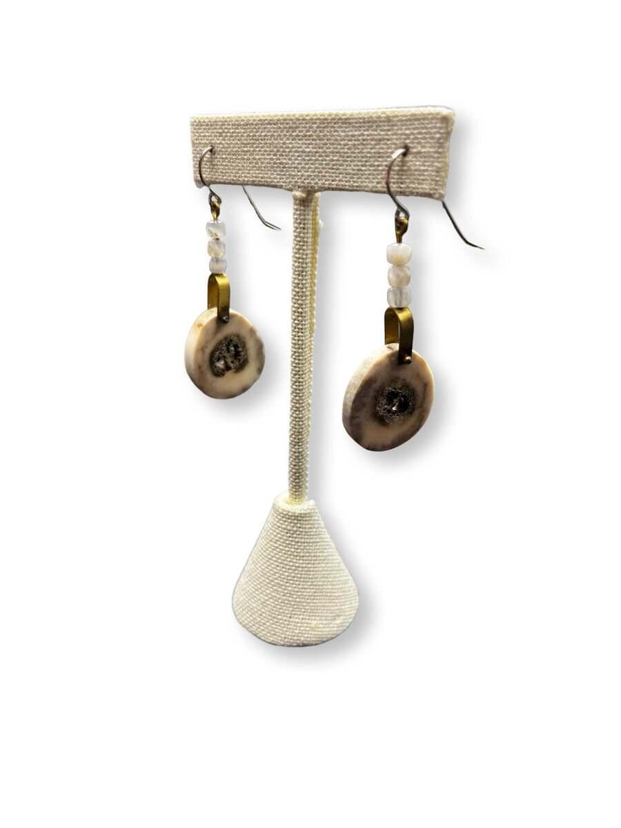 Bone Slice Earrings