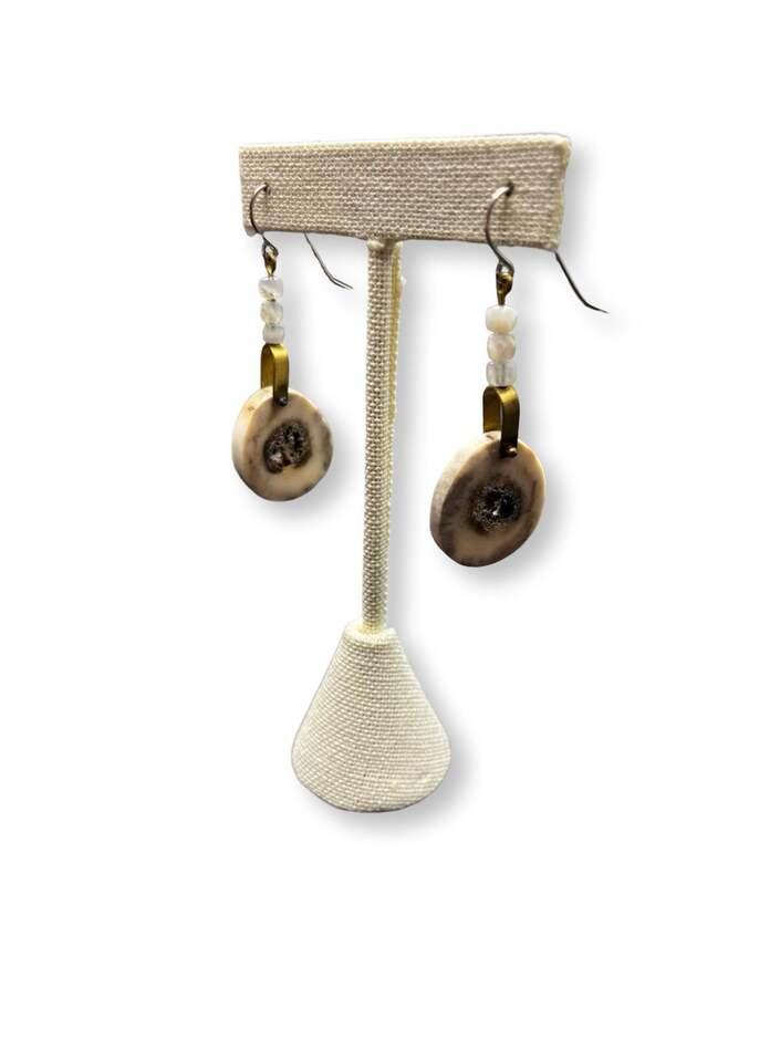 Bone Slice Earrings
