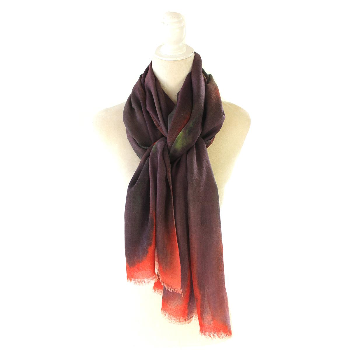 Ombre Red Sky Materials Scarf