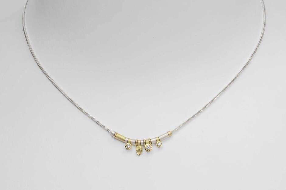 Three Diamond Necklace