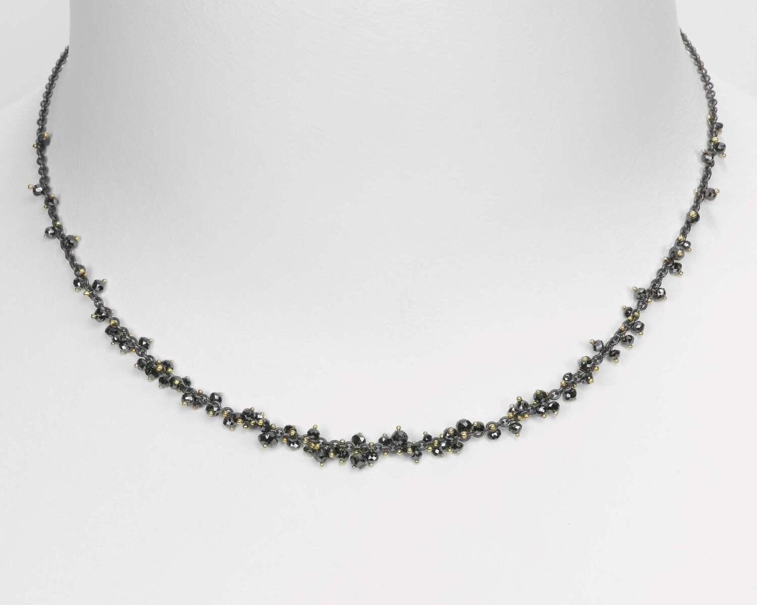 Black Diamond Bead Necklace
