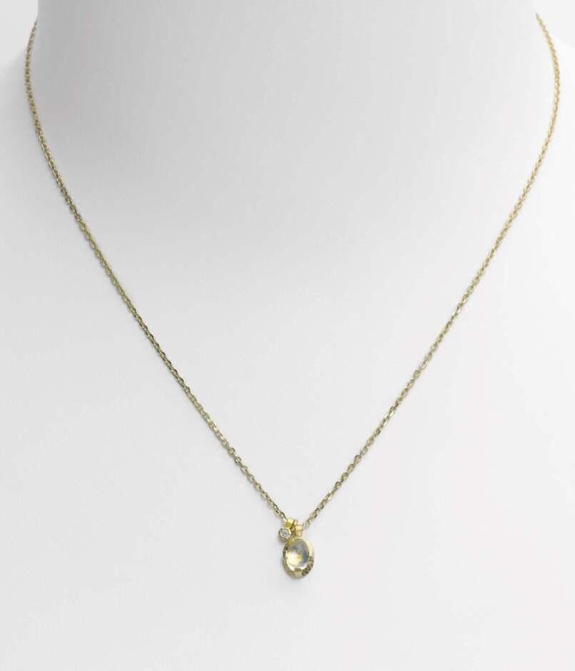 Small Hammered Halo Necklace