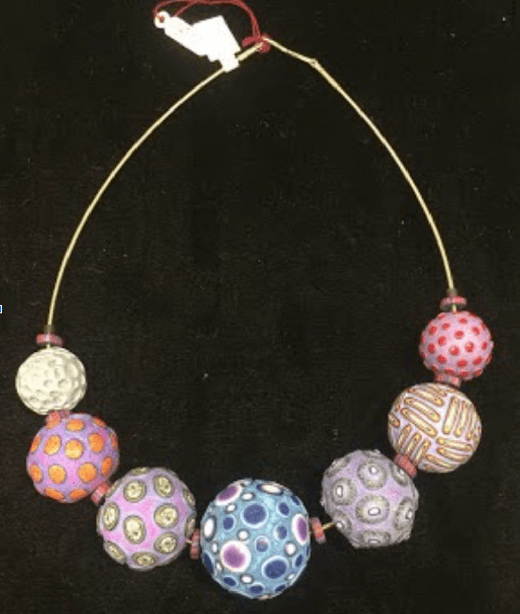 Purple Ball Necklace