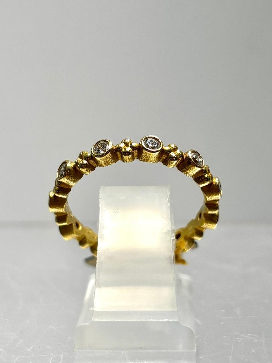 Quad Ring with 13 Diamonds
