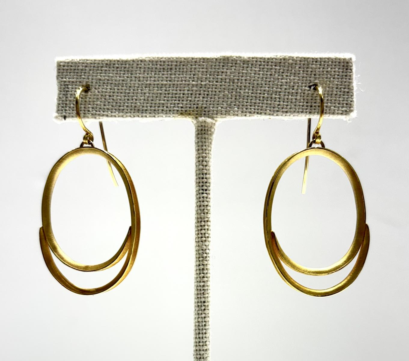Round Swirl Drop Earrings